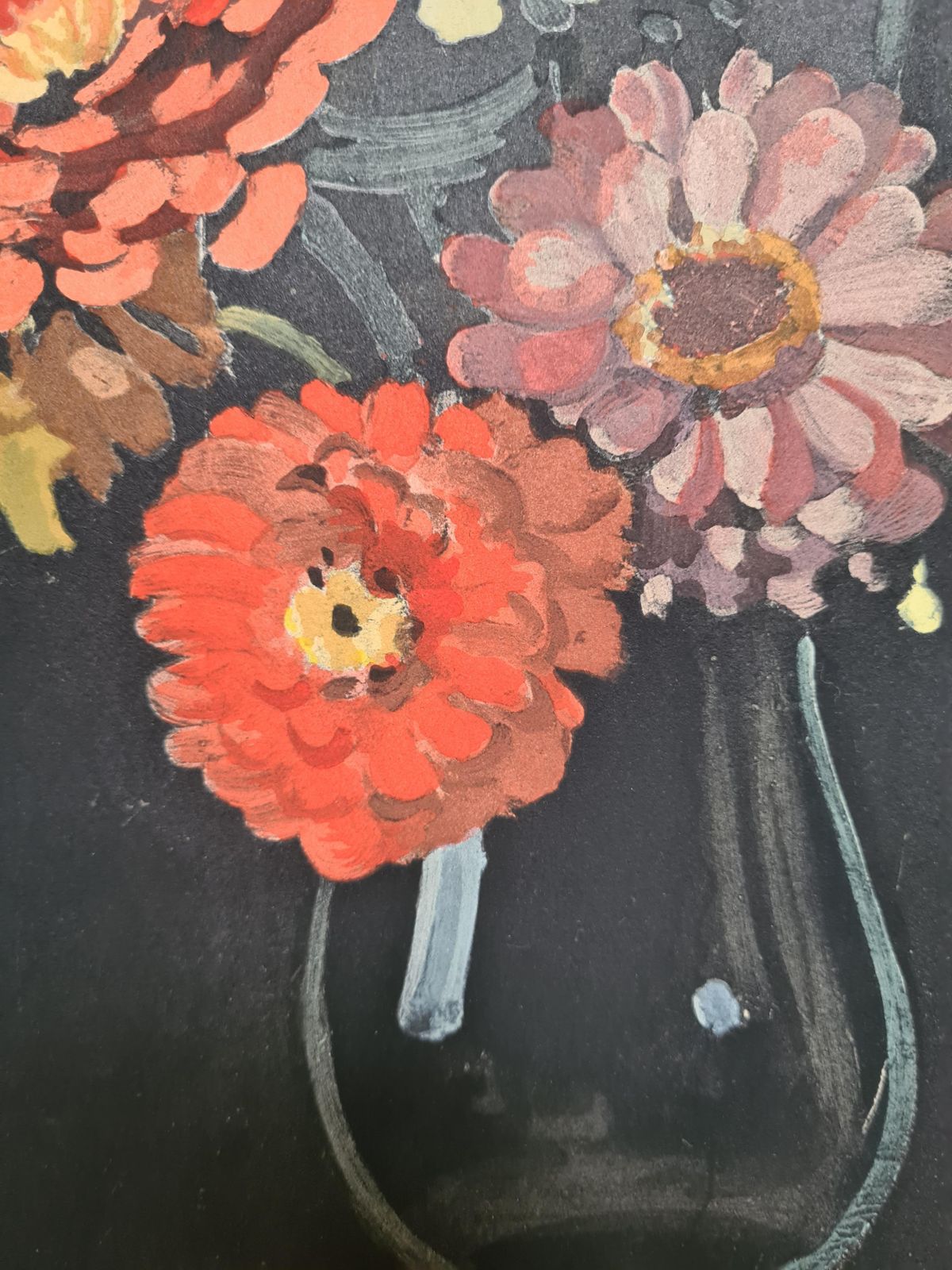André Derain French Pochoir, Still Life With Flowers, Bouquet Of Zinnias From 1946 photo buy