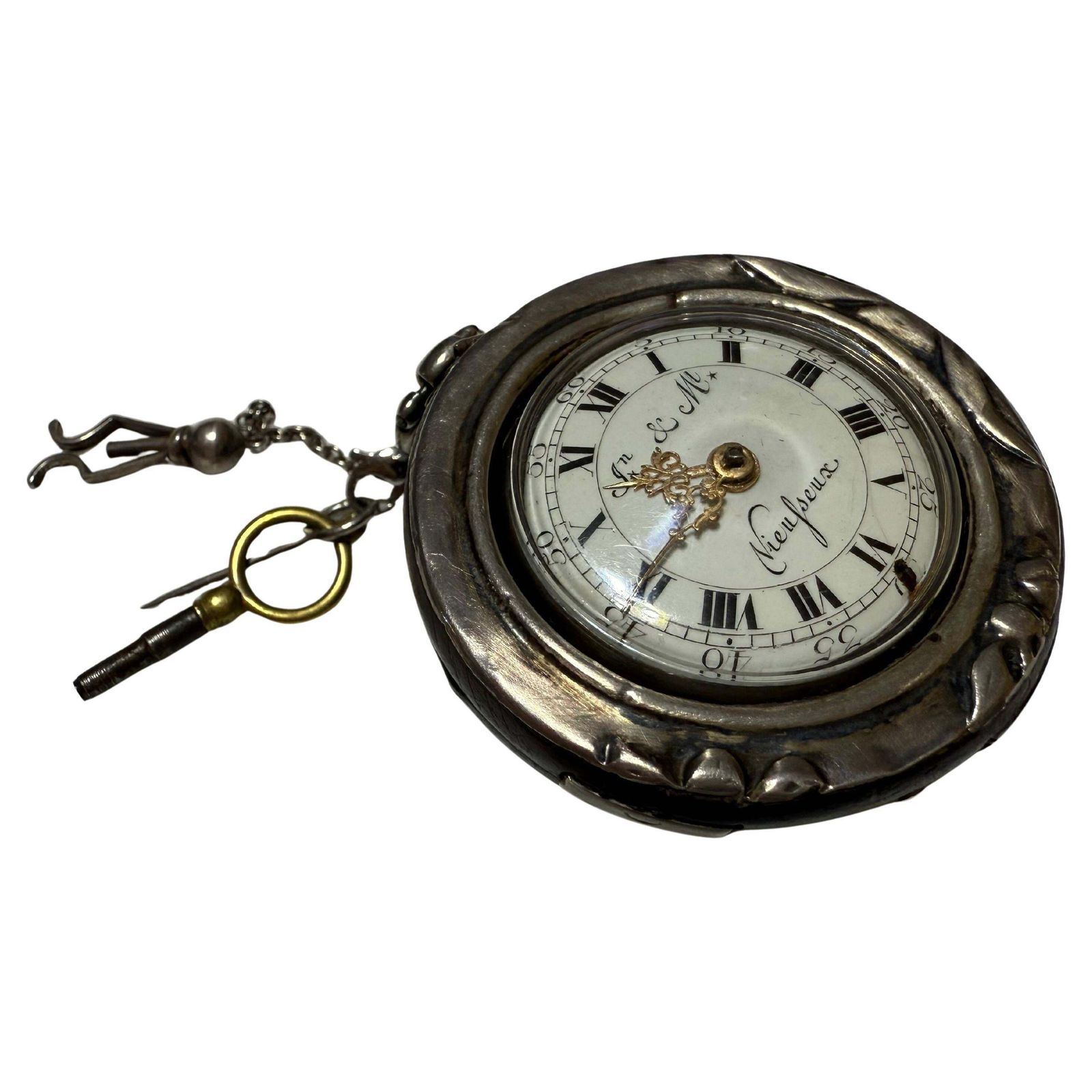 Silver Travel Clock 1700 Jean Et Michel Vieusseux