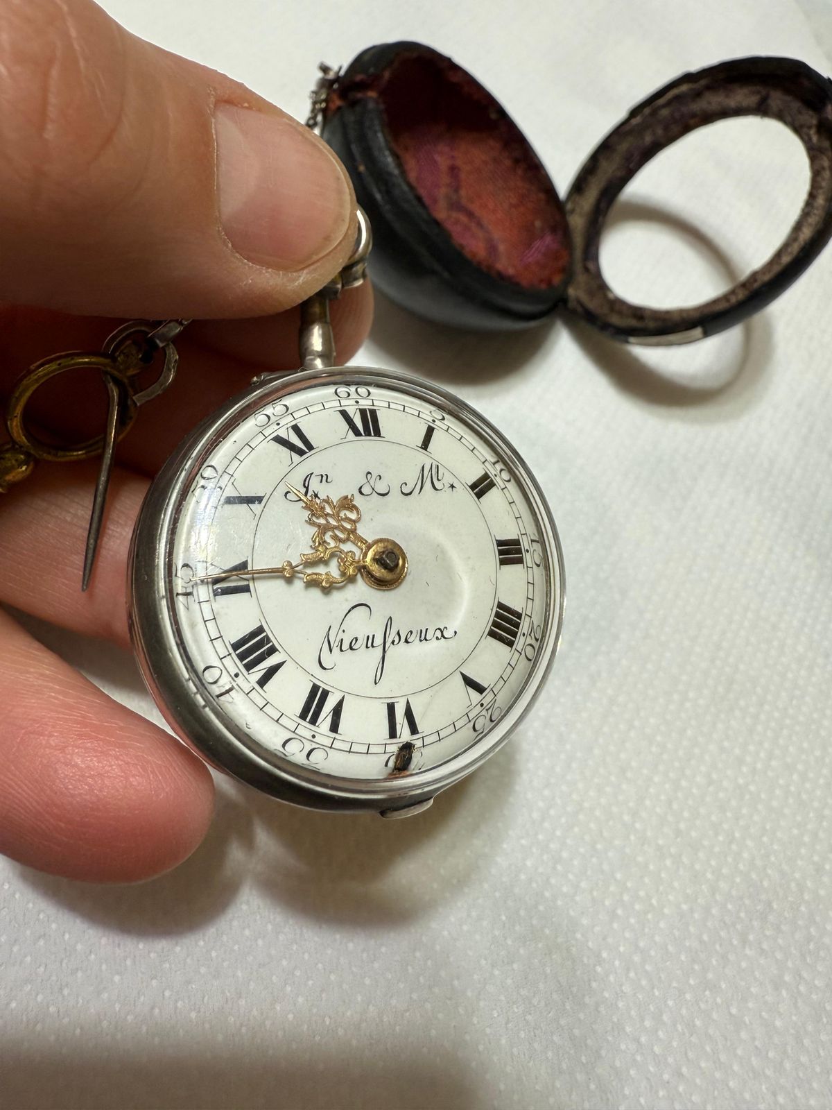Silver Travel Clock 1700 Jean Et Michel Vieusseux photo for sale