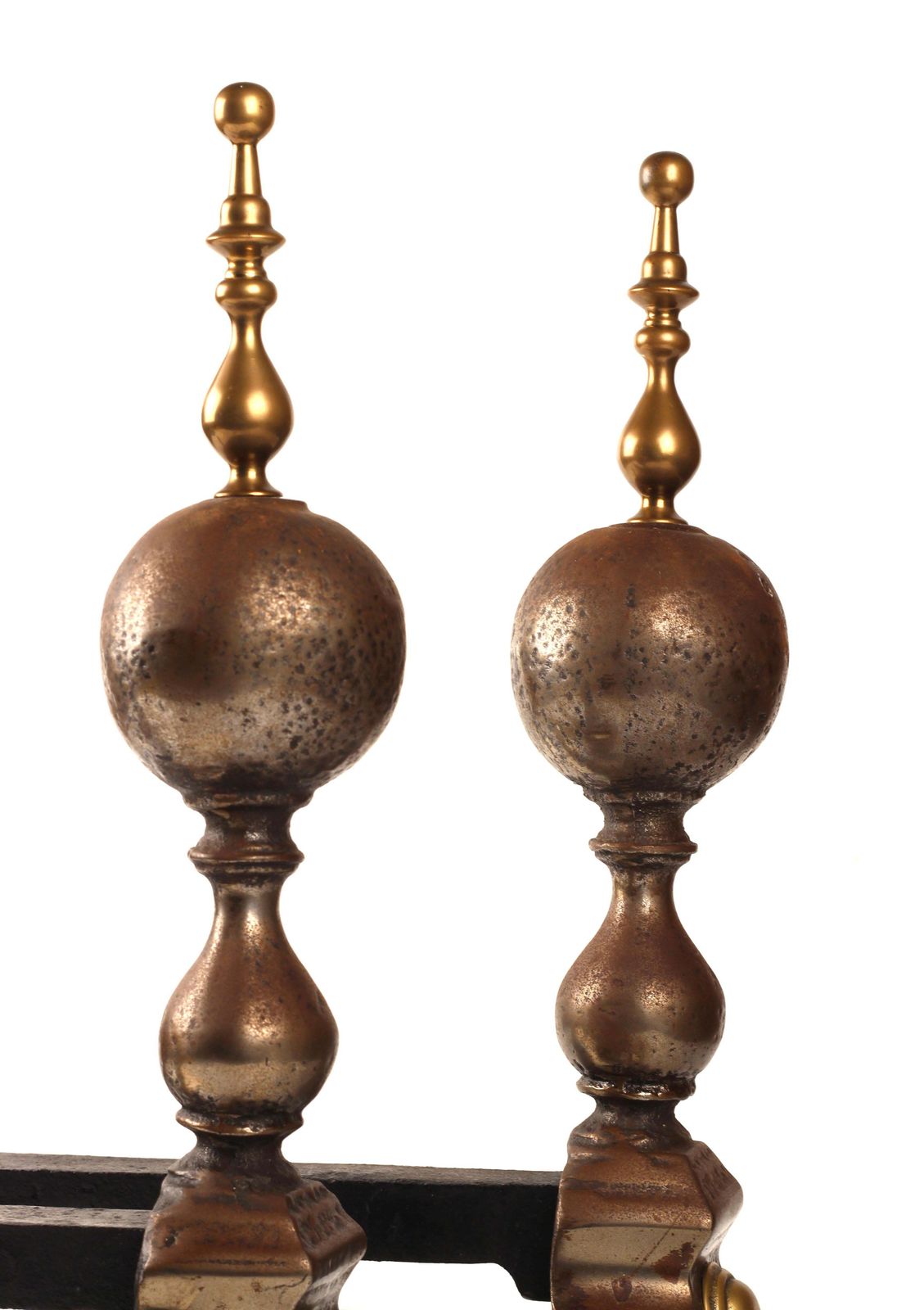 Victorian 19th Century Iron, Brass, And Steel Firedogs / Andirons photo 820.0