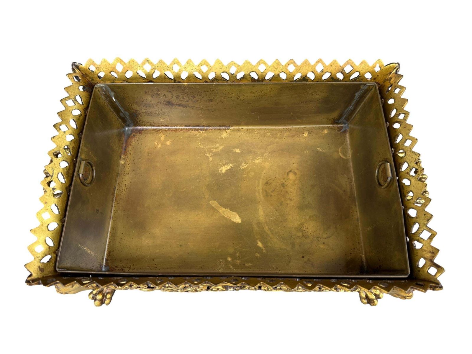 Antique French Gilt Bronze Jardinière, Circa 1920 Centerpiece, Gift For Her photo vintage