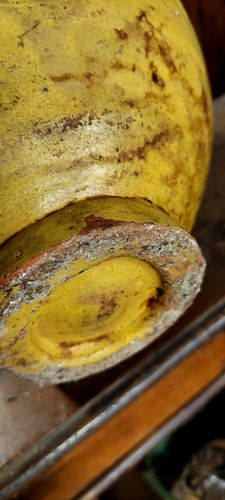 Antique Terracotta Glazed Jug Tunisia Maghreb 19th Century Vase photo 286.0
