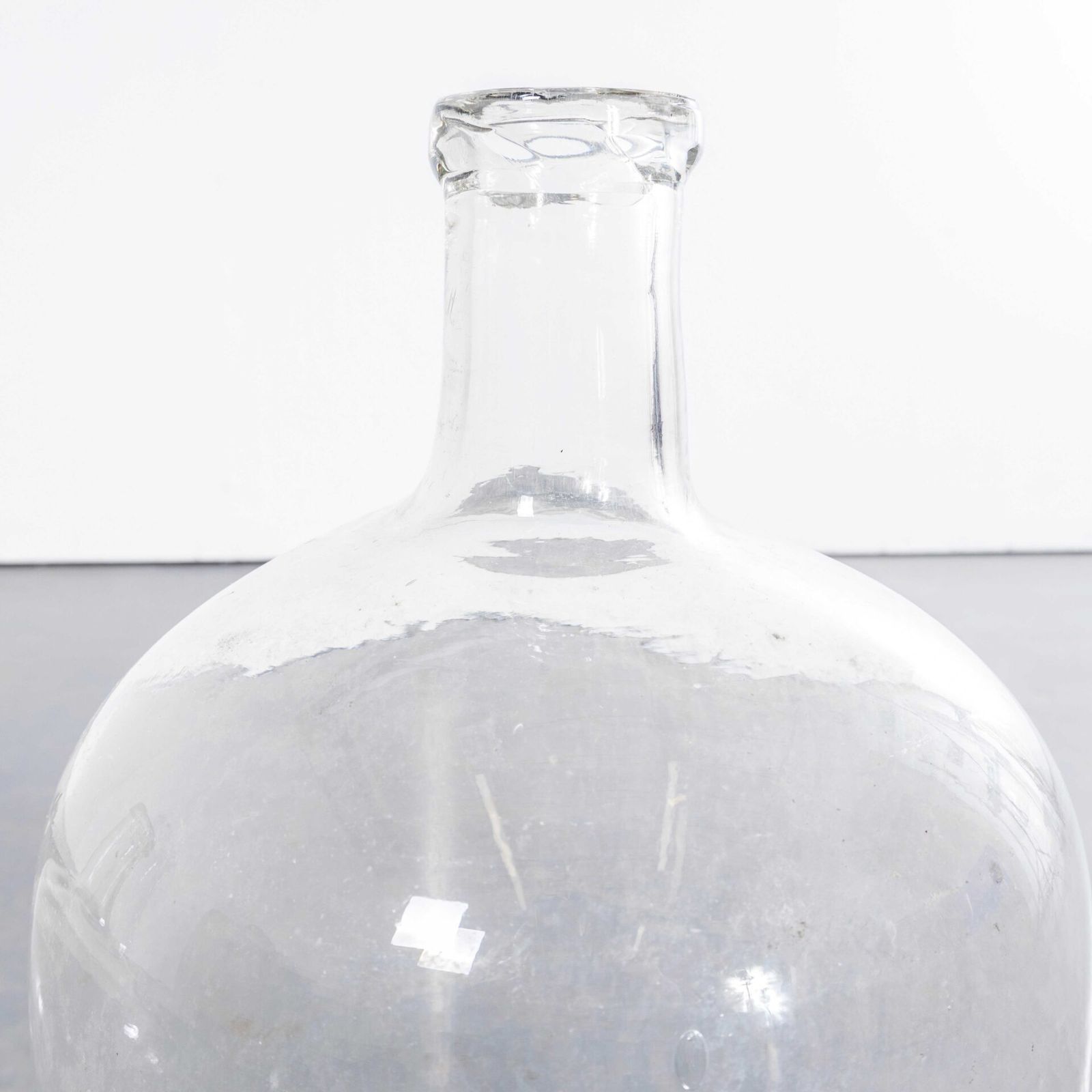 Vintage French Clear Glass Demijohns – Pair photo furniture