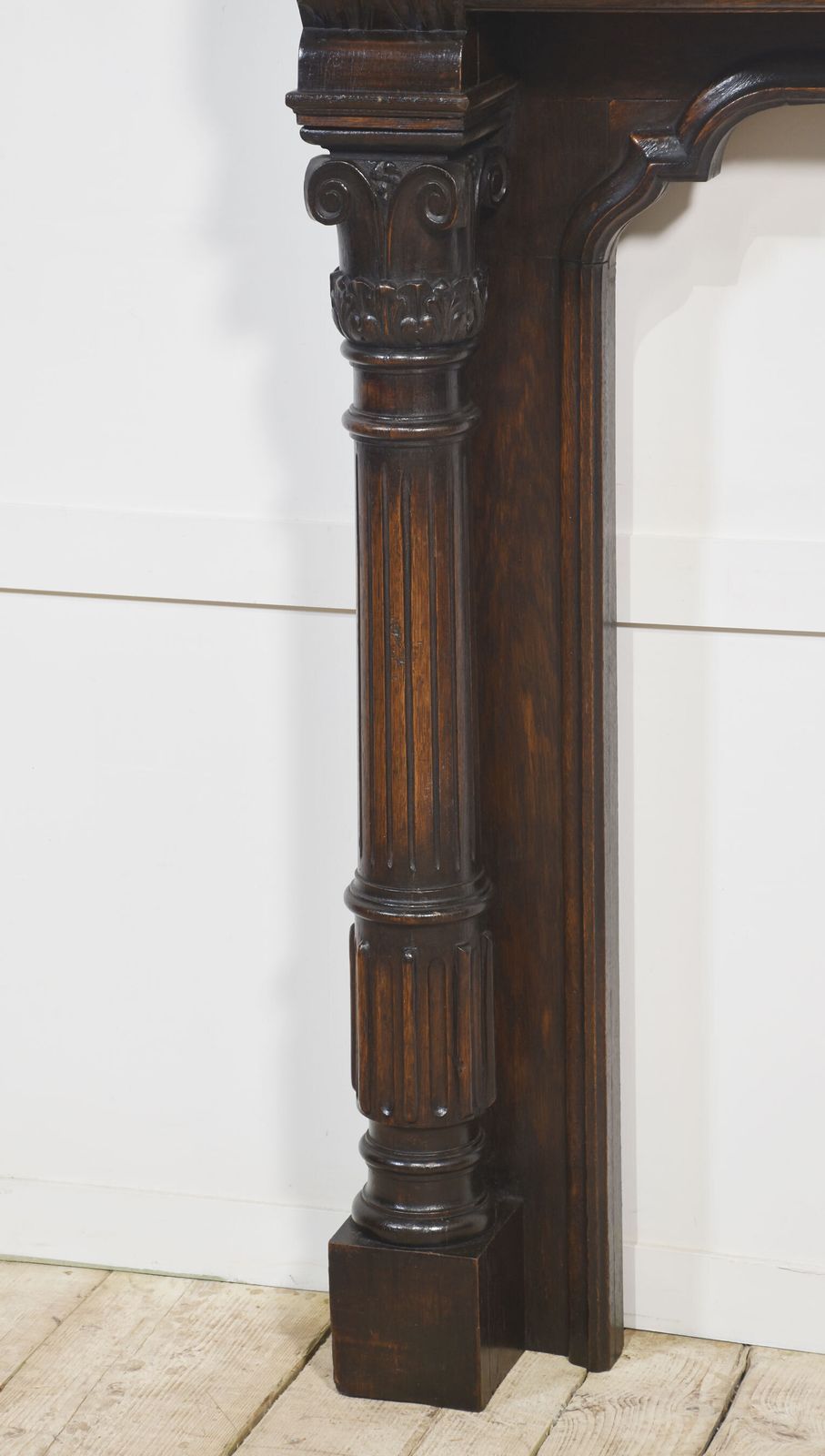 photo furniture Carved Oak Fire Surround