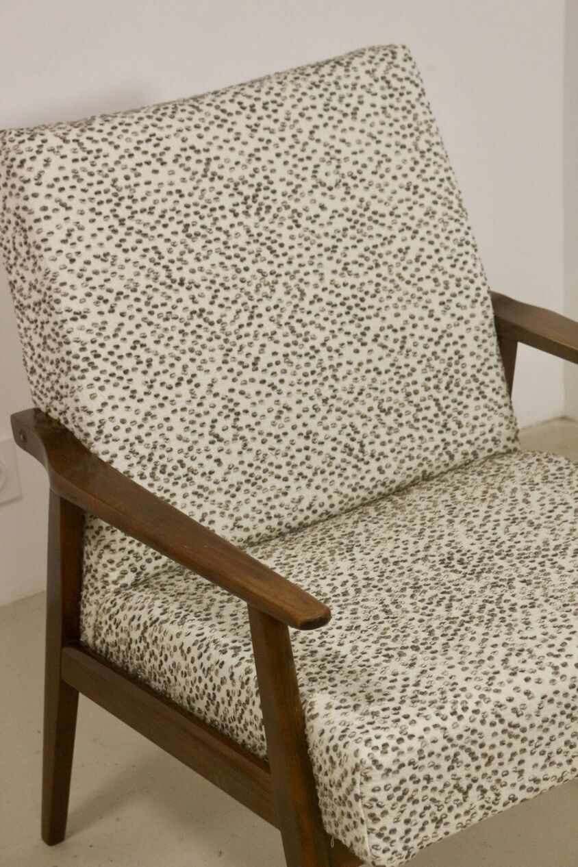 Furniture Henryk Lis 300 190 Armchair Year 70 Loop Fabric Ref: Balisto photo