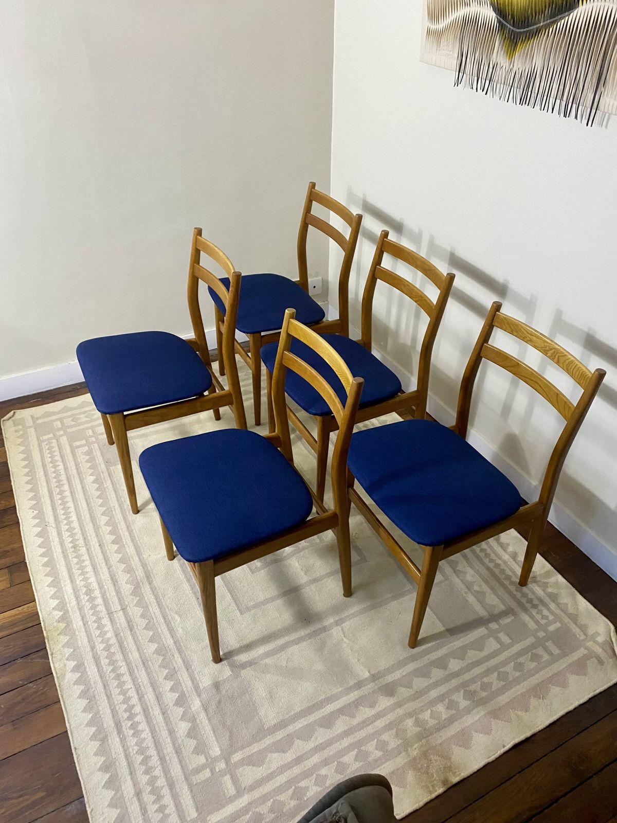 Set Of 5 Scandinavian Chairs From The Year . photo for sale