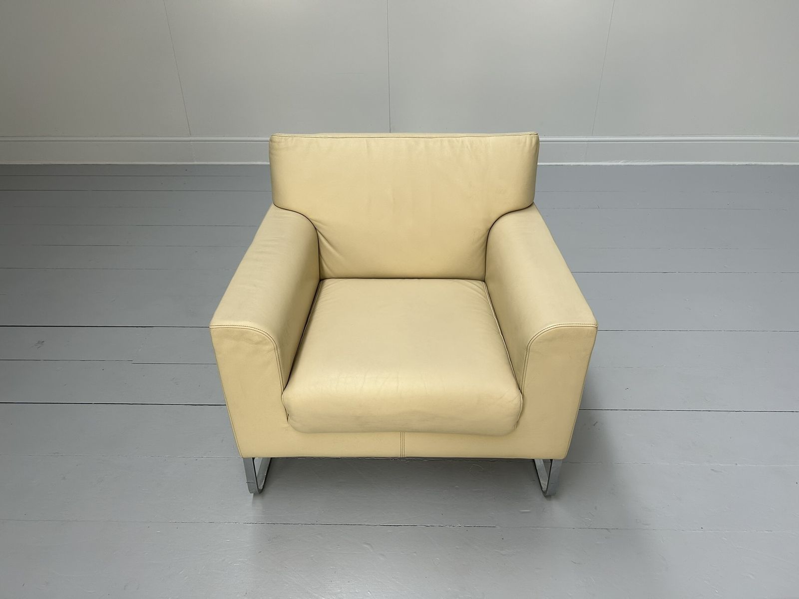 Walter Knoll “Morgan 465” Armchair – In Cream Leather photo vinterior