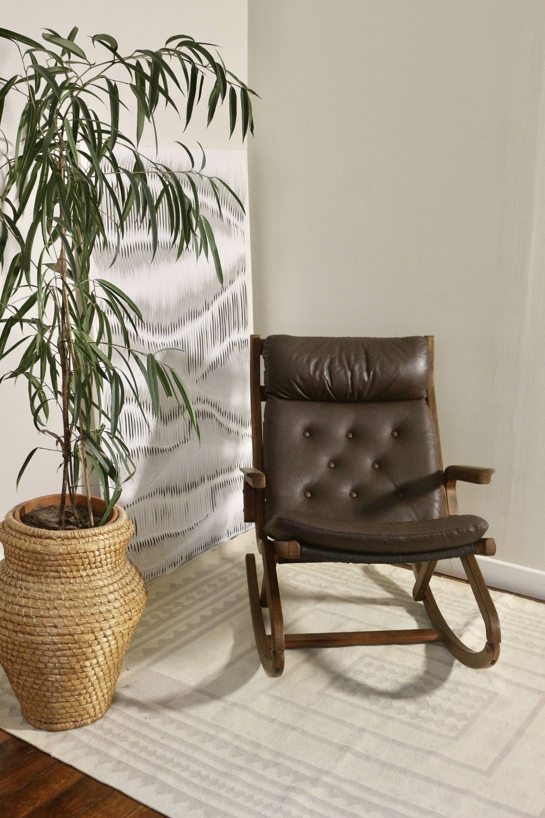 Rocking Chair Design Norway 1960s Teak Wood Year 60 Ref Paolo photo buy