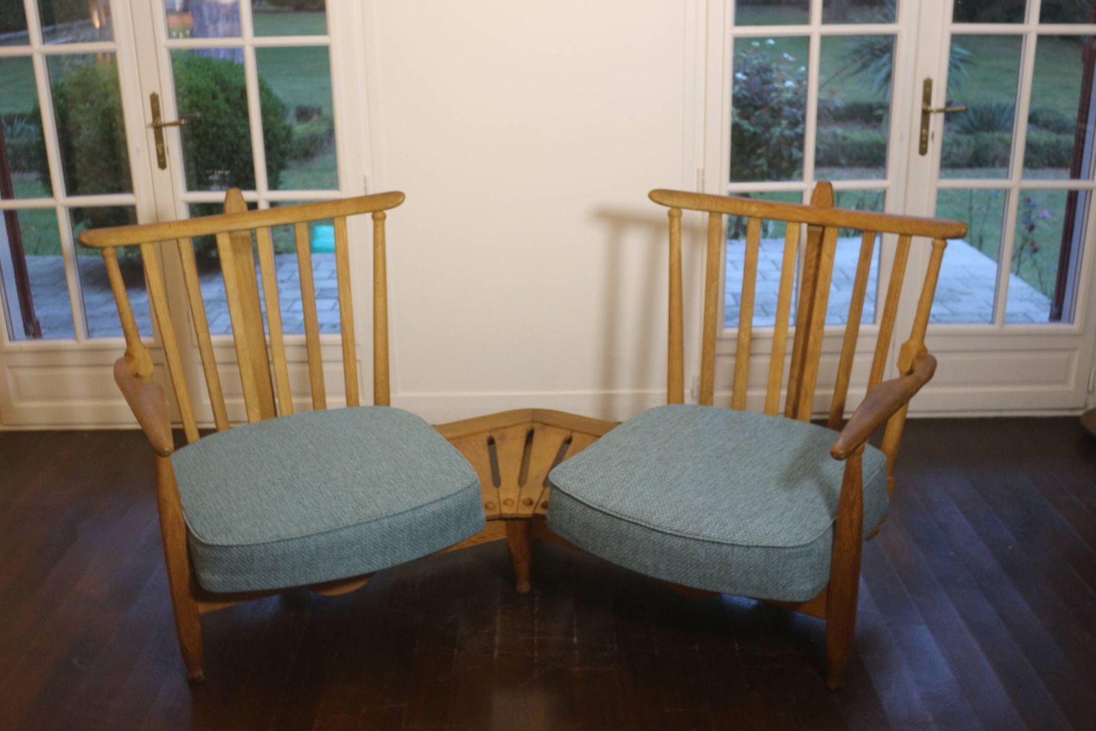 Fan Bench By Guillerme And Chambron Reupholstered photo furniture