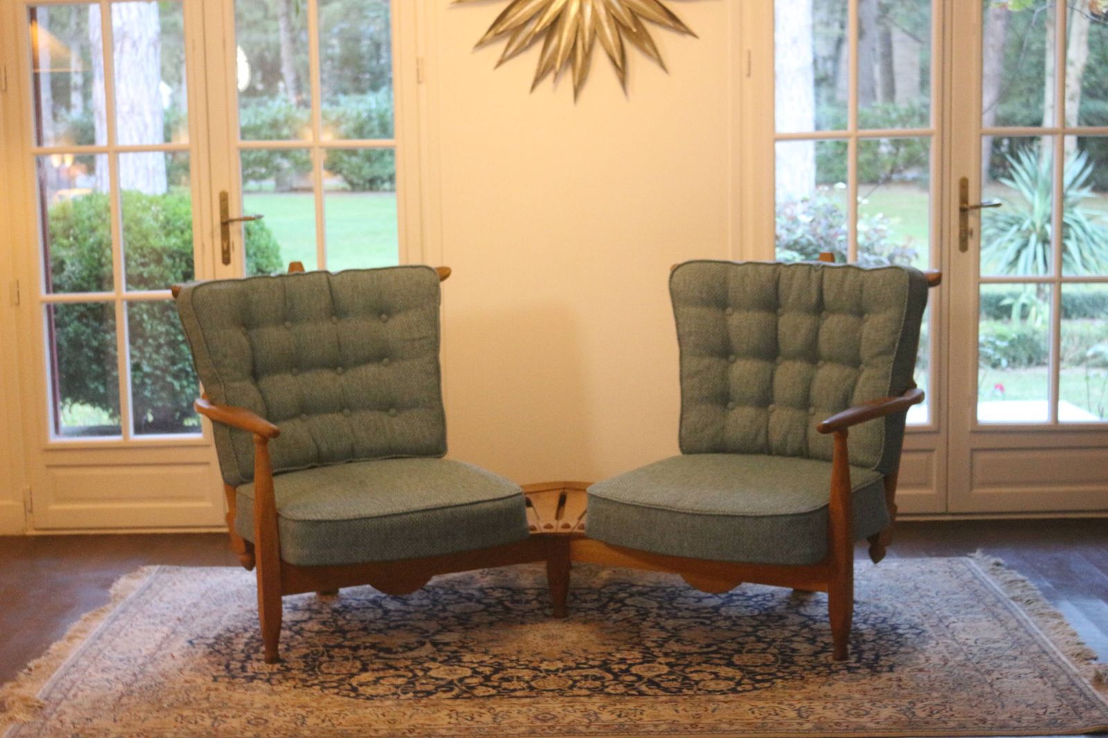 Fan Bench By Guillerme And Chambron Reupholstered photo Furniture