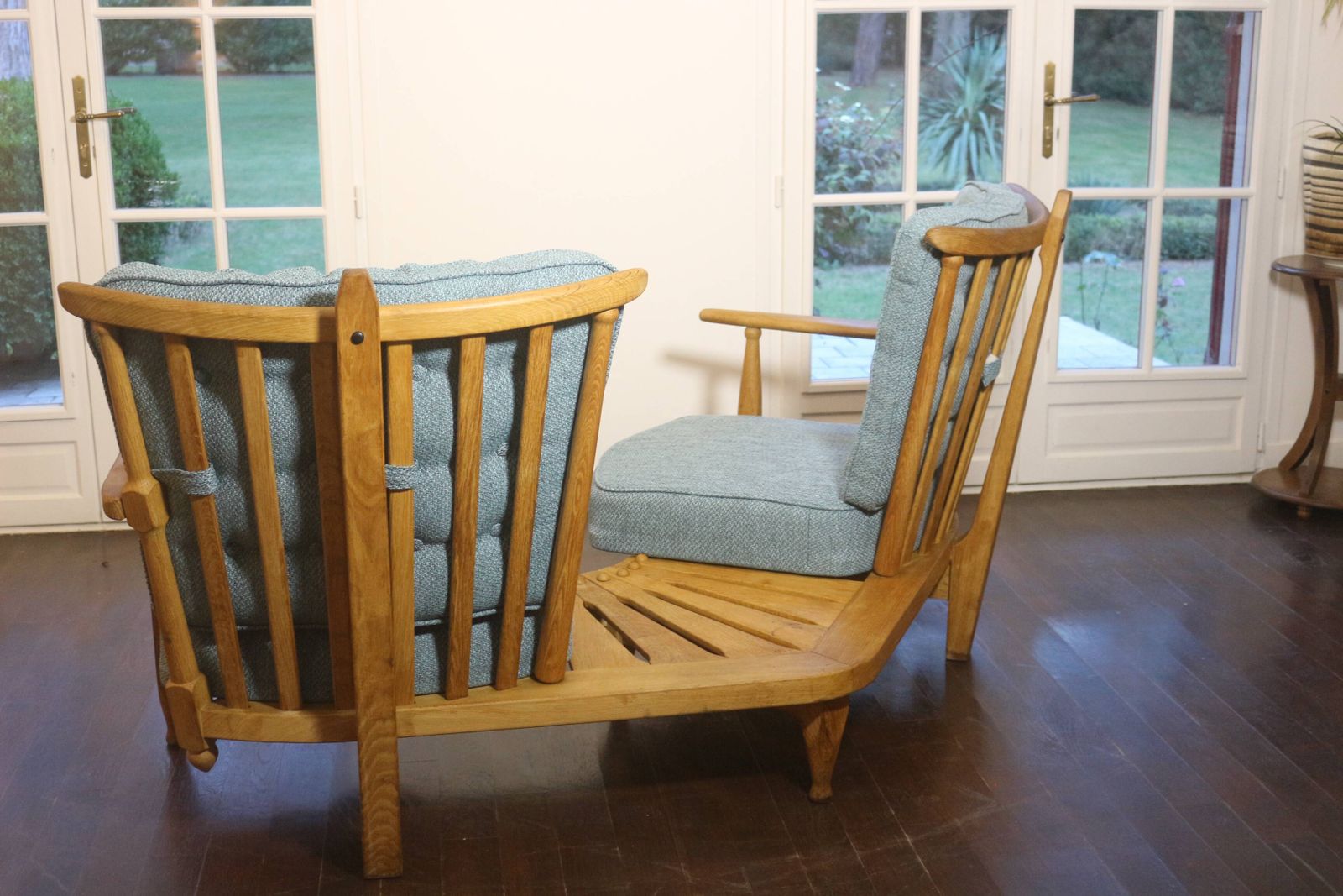 Fan Bench By Guillerme And Chambron Reupholstered photo vinterior