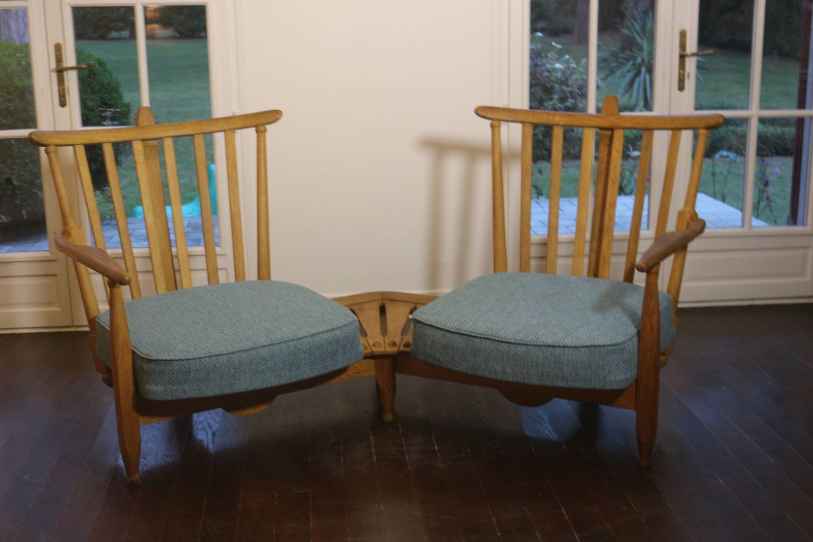 photo buy Fan Bench By Guillerme And Chambron Reupholstered