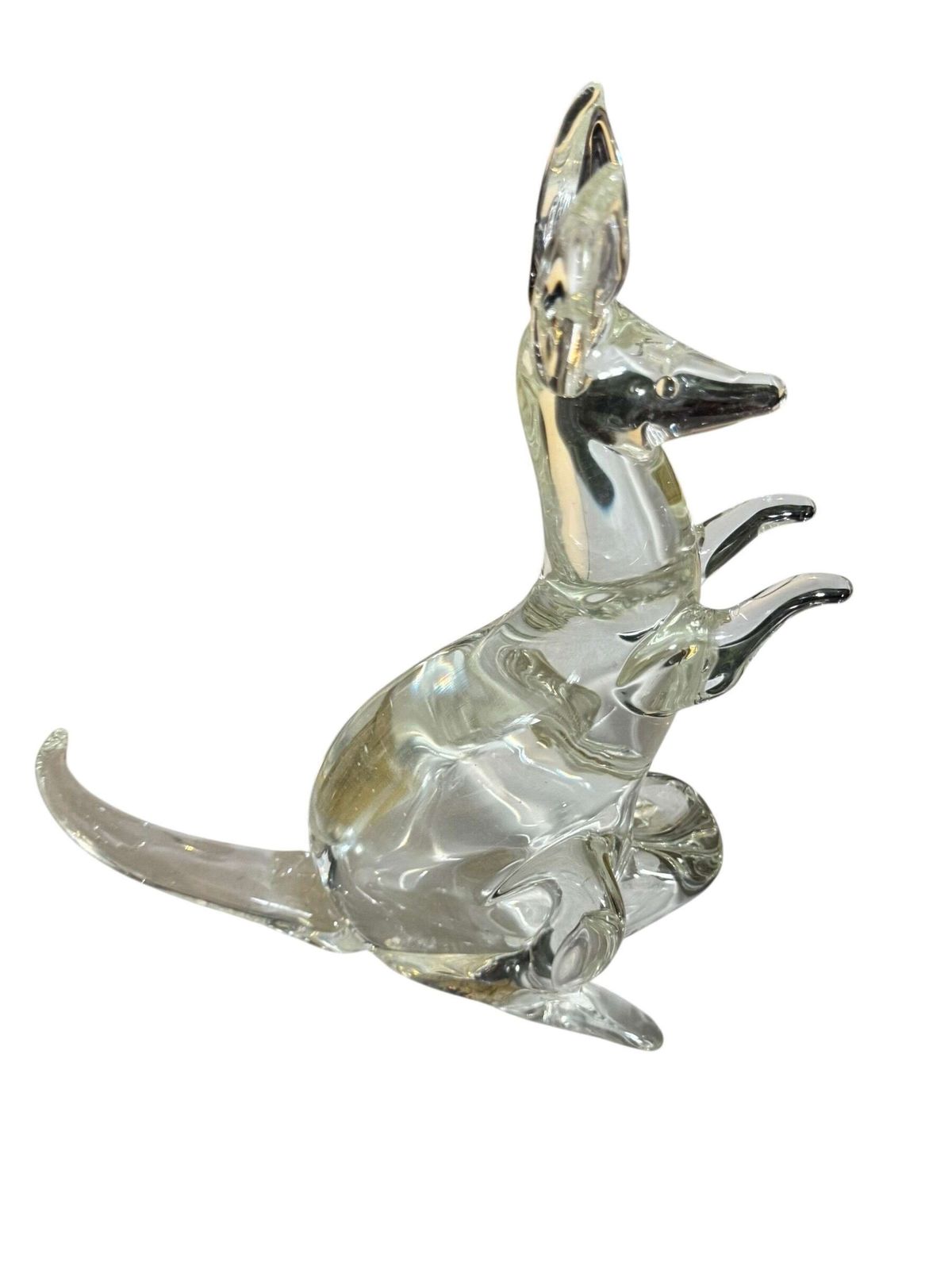 Murano Glass Kangaroo By Seguso Vetri D’arte Vintage Italian Glass Fig photo vinterior