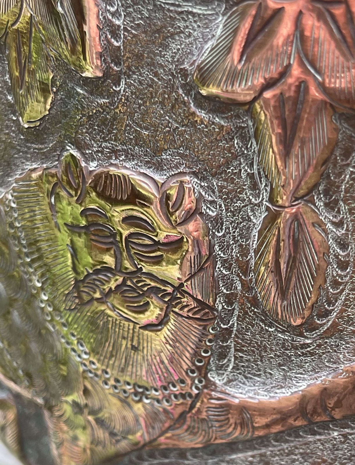Antique Anglo Indian Copper Jardiniere Planter photo buy