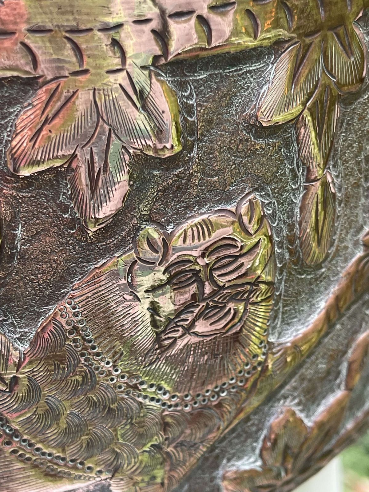 photo furniture Antique Anglo Indian Copper Jardiniere Planter