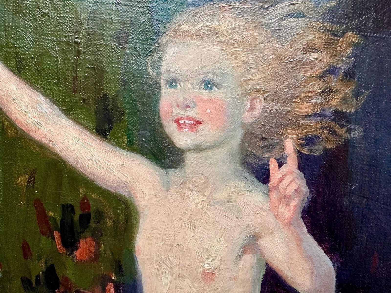 Norwood Hodge Macgilvary 1874 1950 American The Garden Of Childhood Oil On Canvas photo furniture