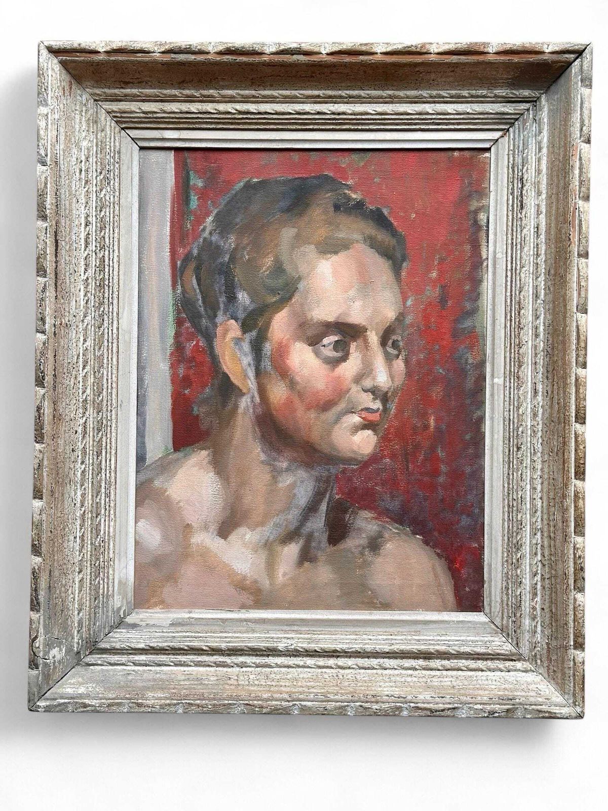 Victor Hume Moody 1896 1990 Modern British Head Study Of Woman Circa 1930s