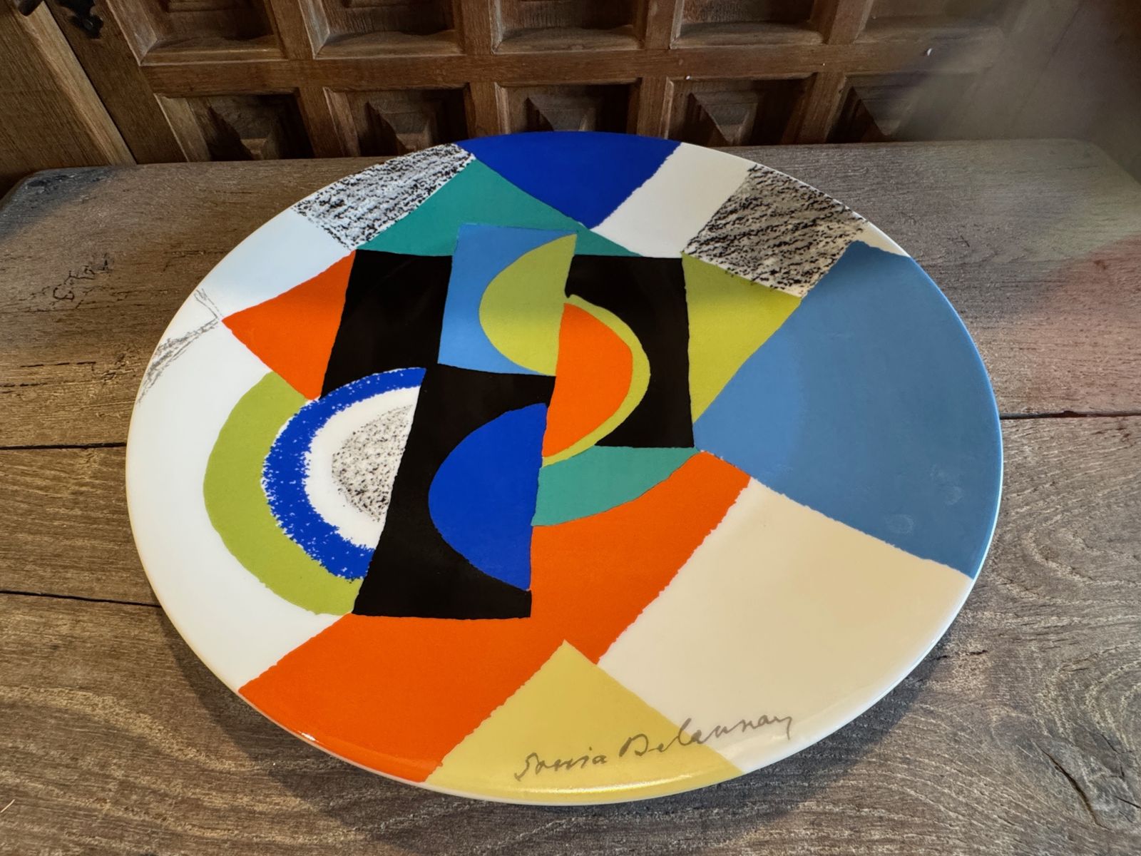 Sonia Delaunay For Artcurial, Rythmes Circulaires, Limited Edition Porcelain Plate, France photo furniture