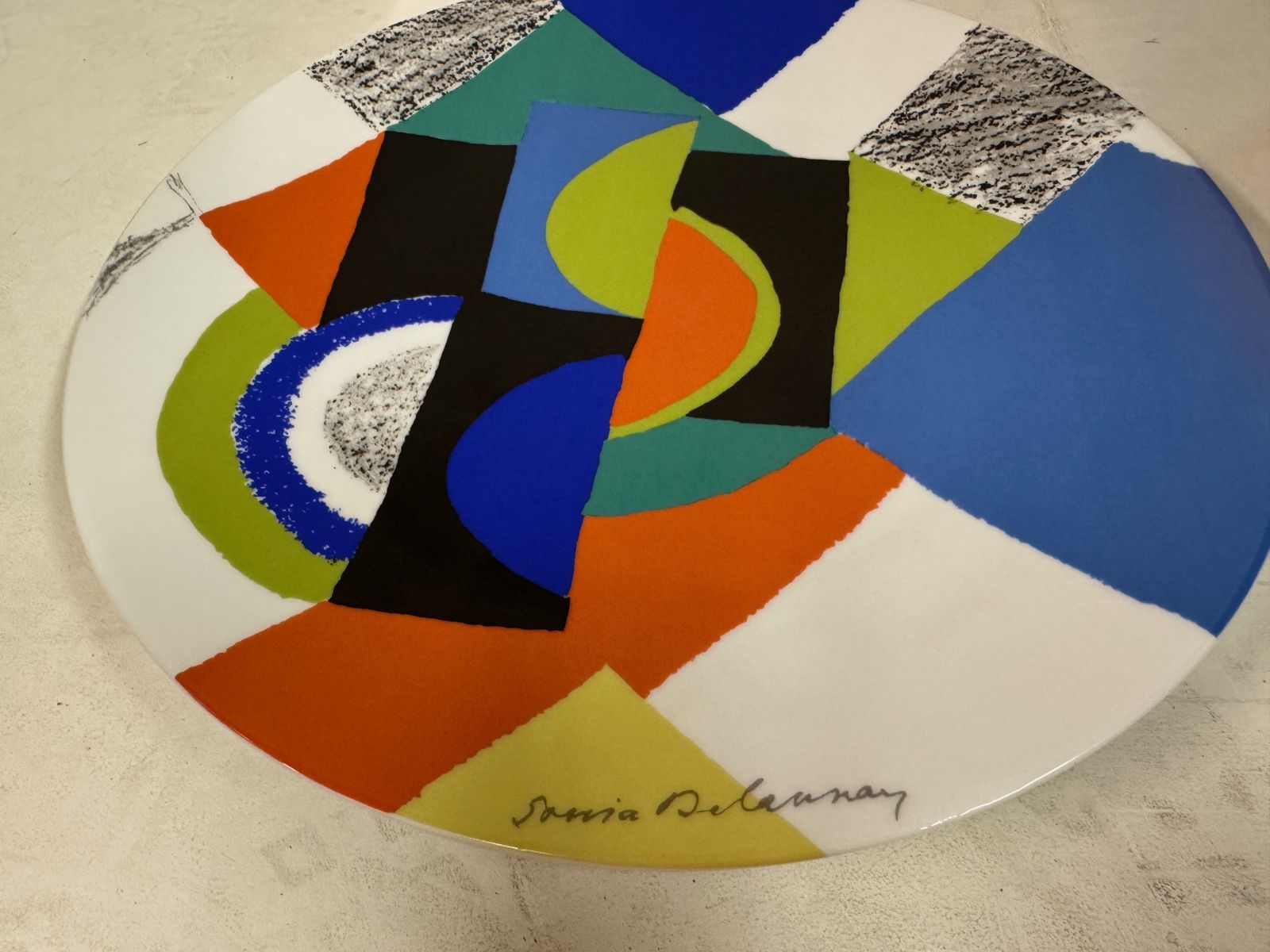 Sonia Delaunay For Artcurial, Rythmes Circulaires, Limited Edition Porcelain Plate, France photo buy