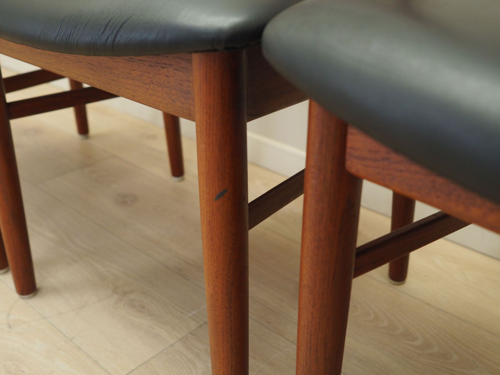photo furniture Set Of Four Teak Chairs, Danish Design, 1960s, Manufacture: Bruno Hansen, Designer: Henning Kjærnulf