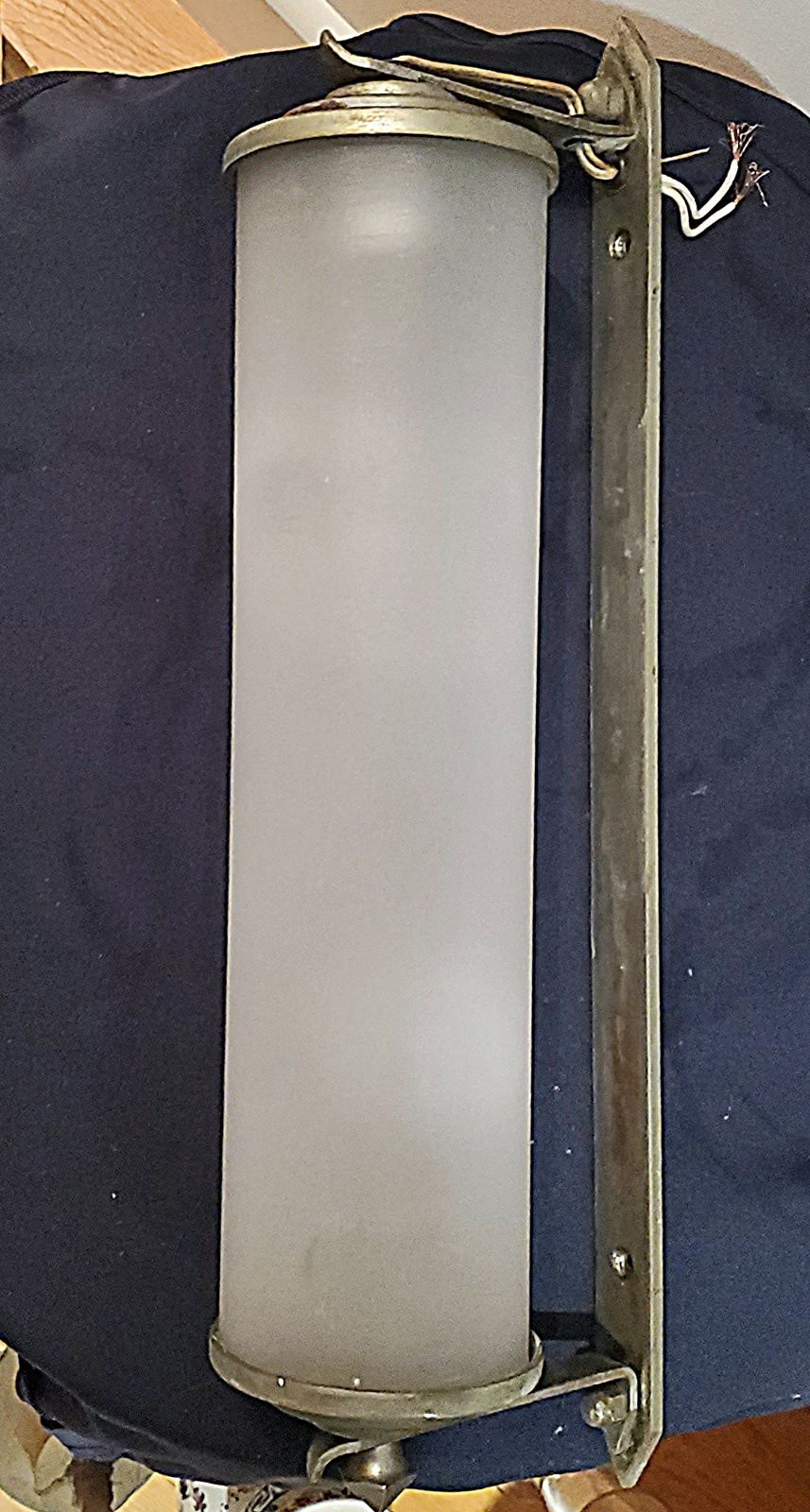 Original, Rare Art Deco Wall Lights, Pearlescent Glass Shades photo 180.0