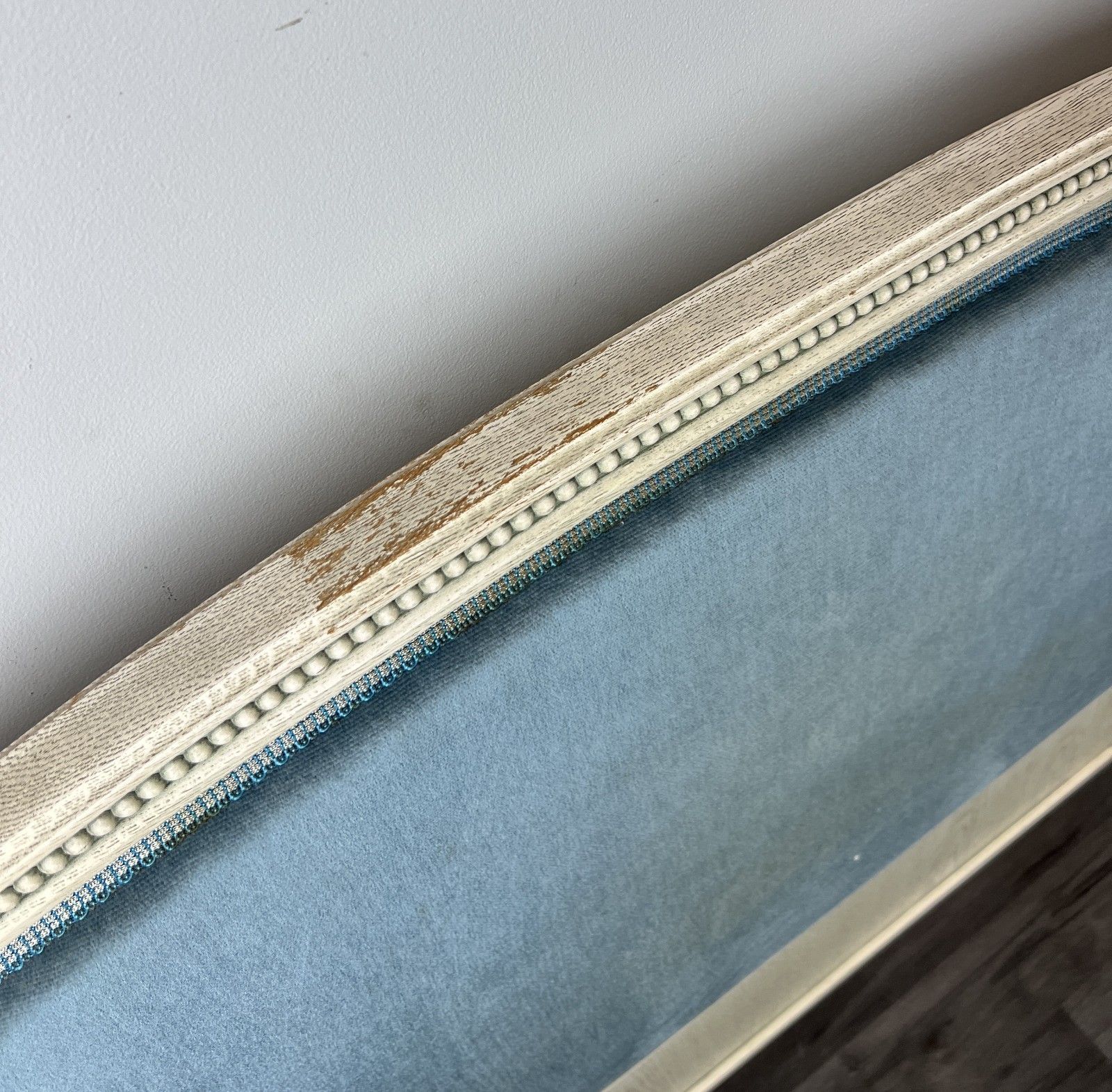 Bed Vintage French Style Upholstered Carved Single Frame Lot 4073 photo vintage