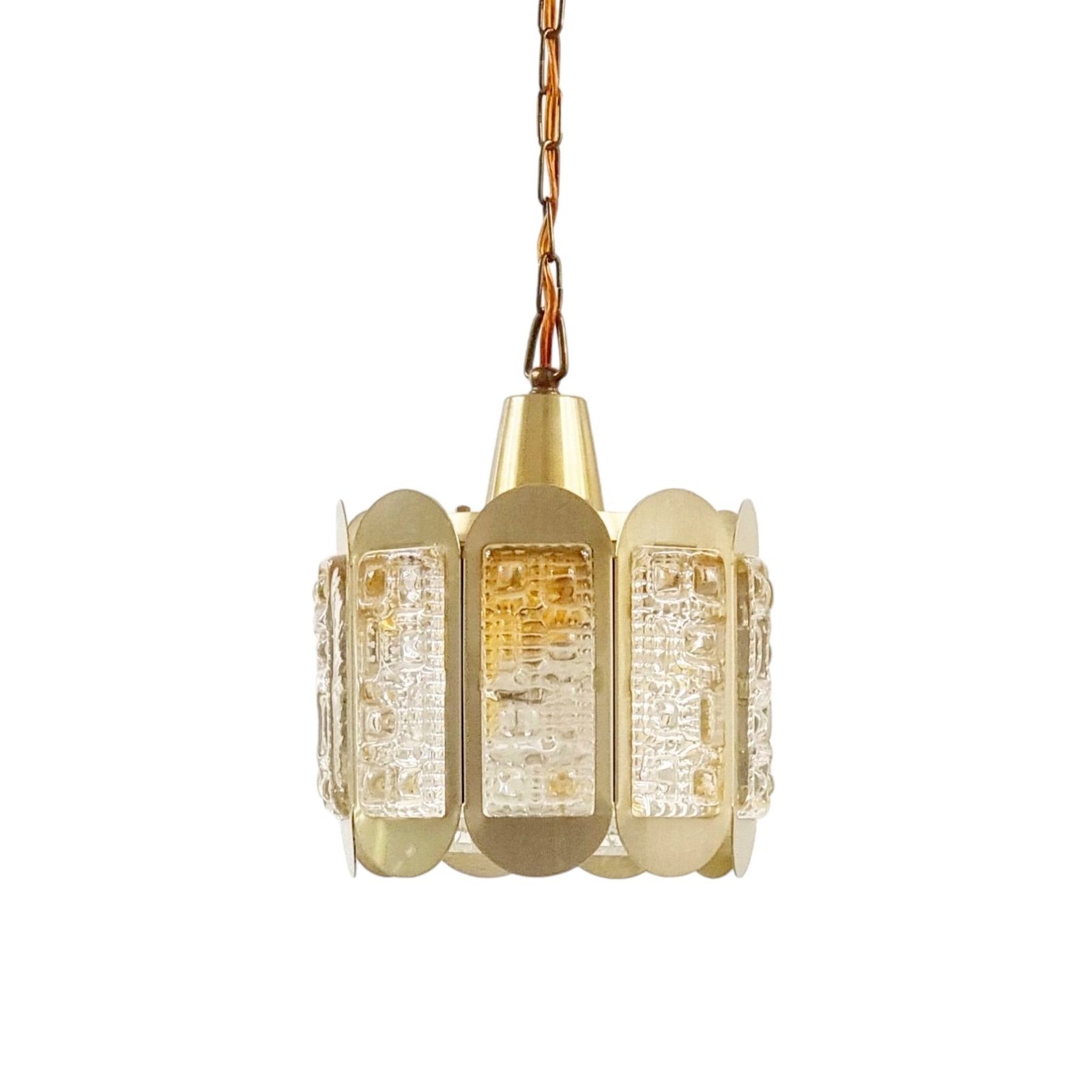 Mid Century Scandinavische Glazen Plafondlamp Van Vitrika, Denemarken, Jaren 1960