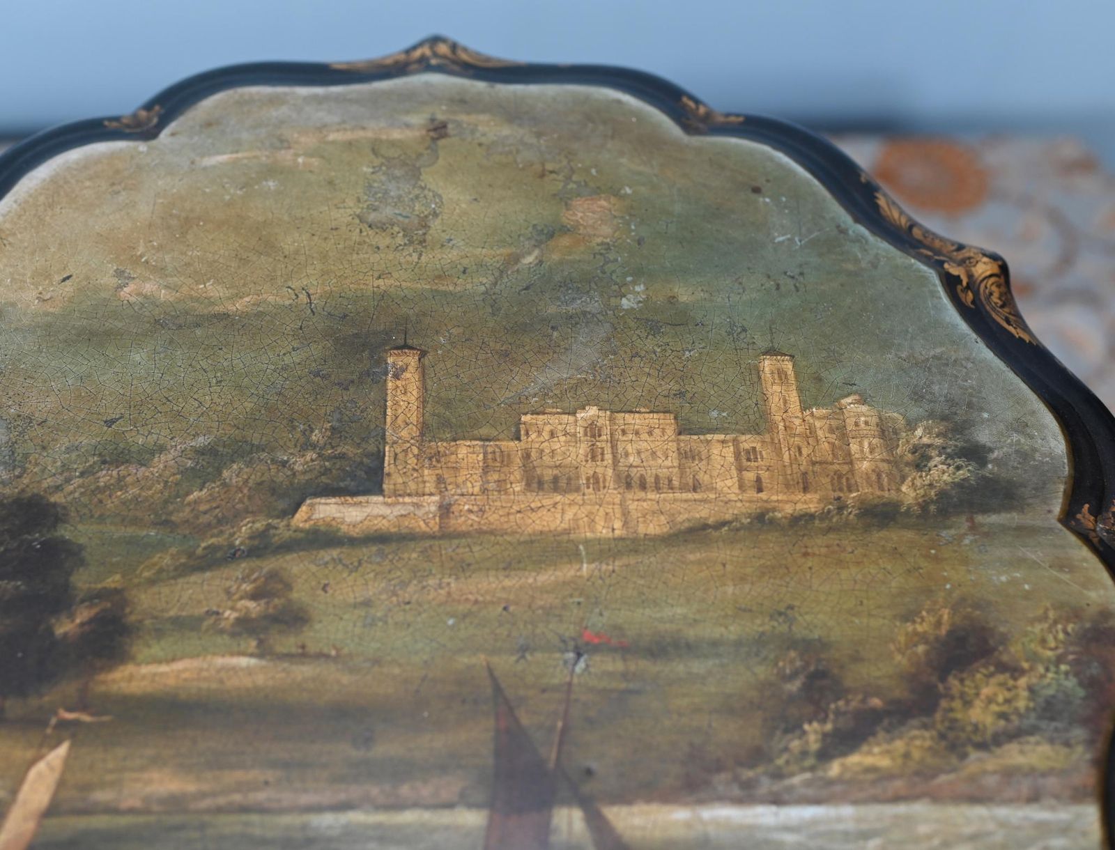 Victorian Painted Side Table 1880 Osbourne House Queen Victoria photo vinterior