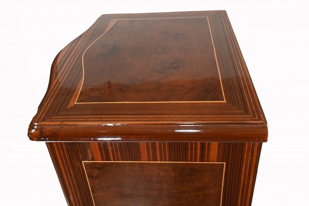 Pair Regency Tall Boy Chests Drawers photo vintage