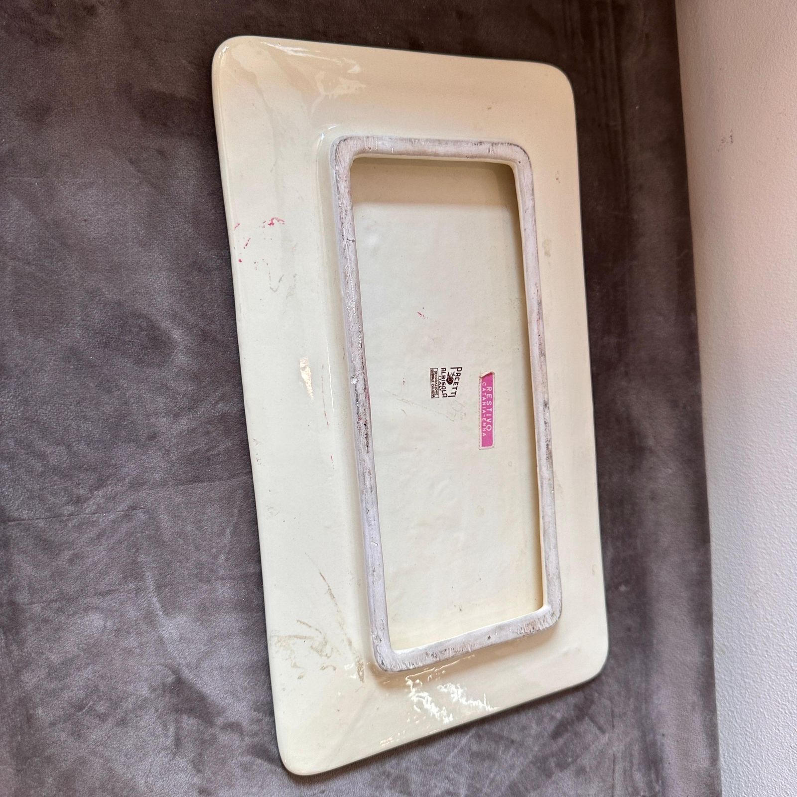 photo furniture 1950s Mid Century Modern Albisola Ceramic Italian Vide Poche By Ivos Pacetti