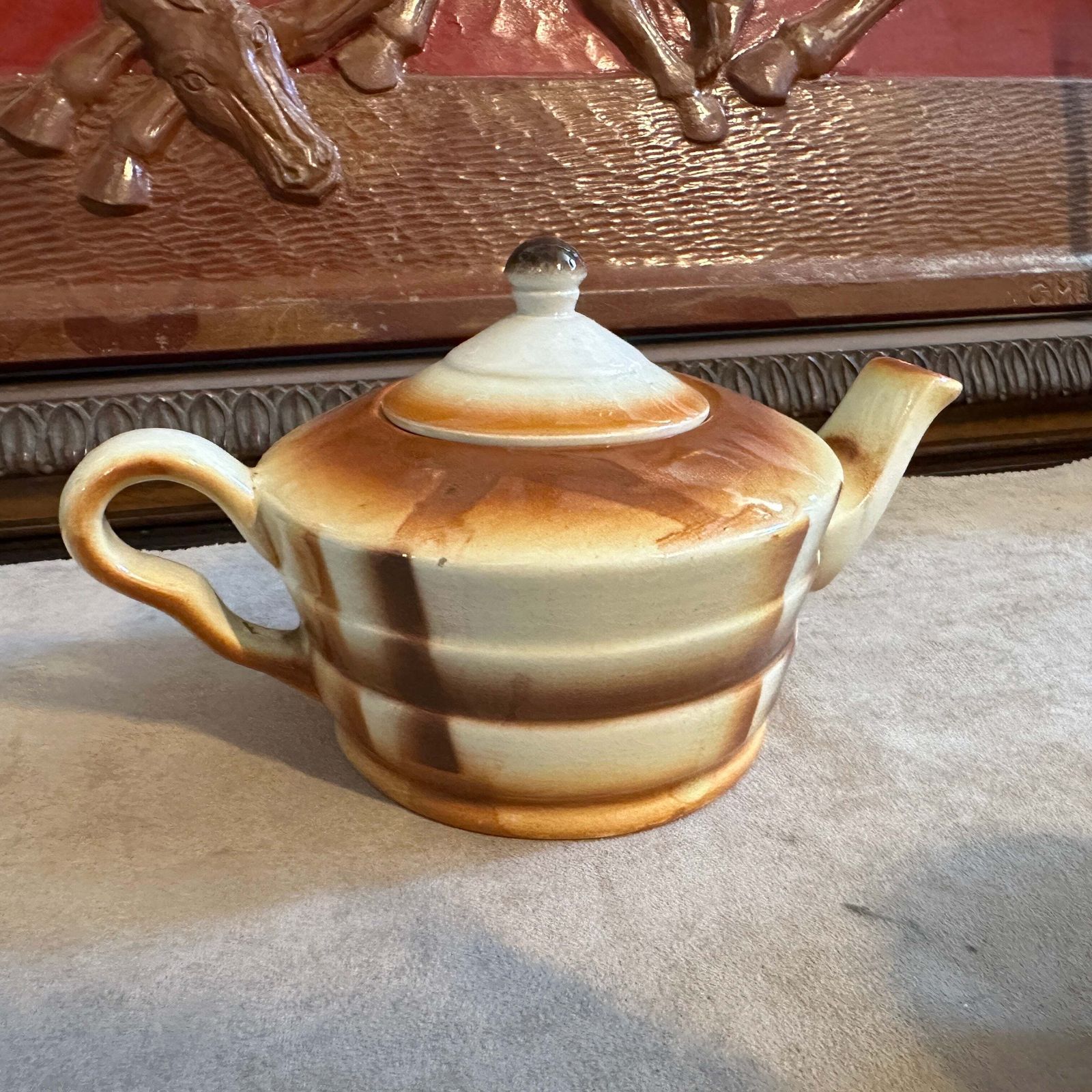 1930s Art Deco Airbrushed Ceramic Tea Set By Ceramiche Piemontesi photo furniture