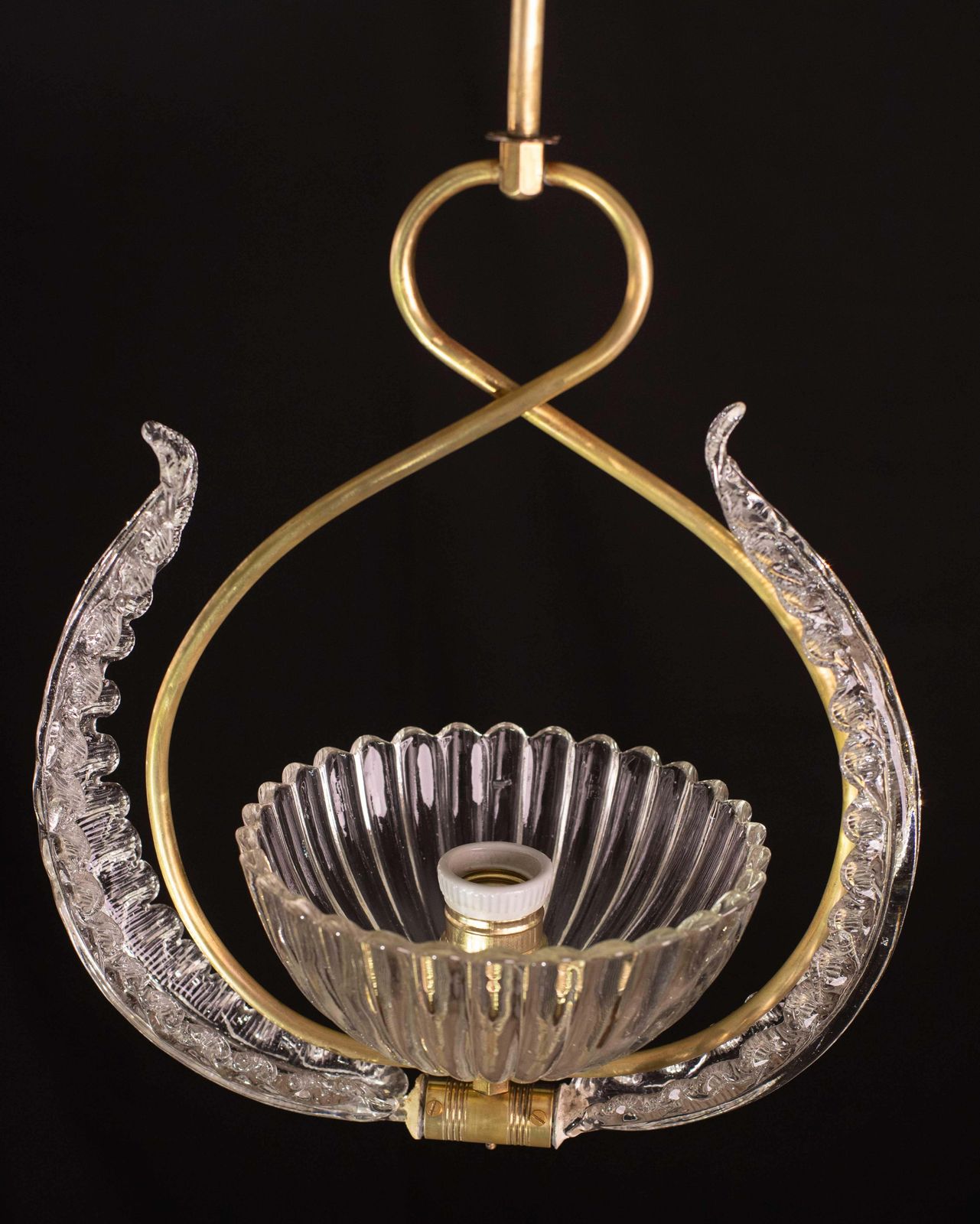 Elegant Art Decò Barovier And Toso Chandelier, 1940s photo vintage