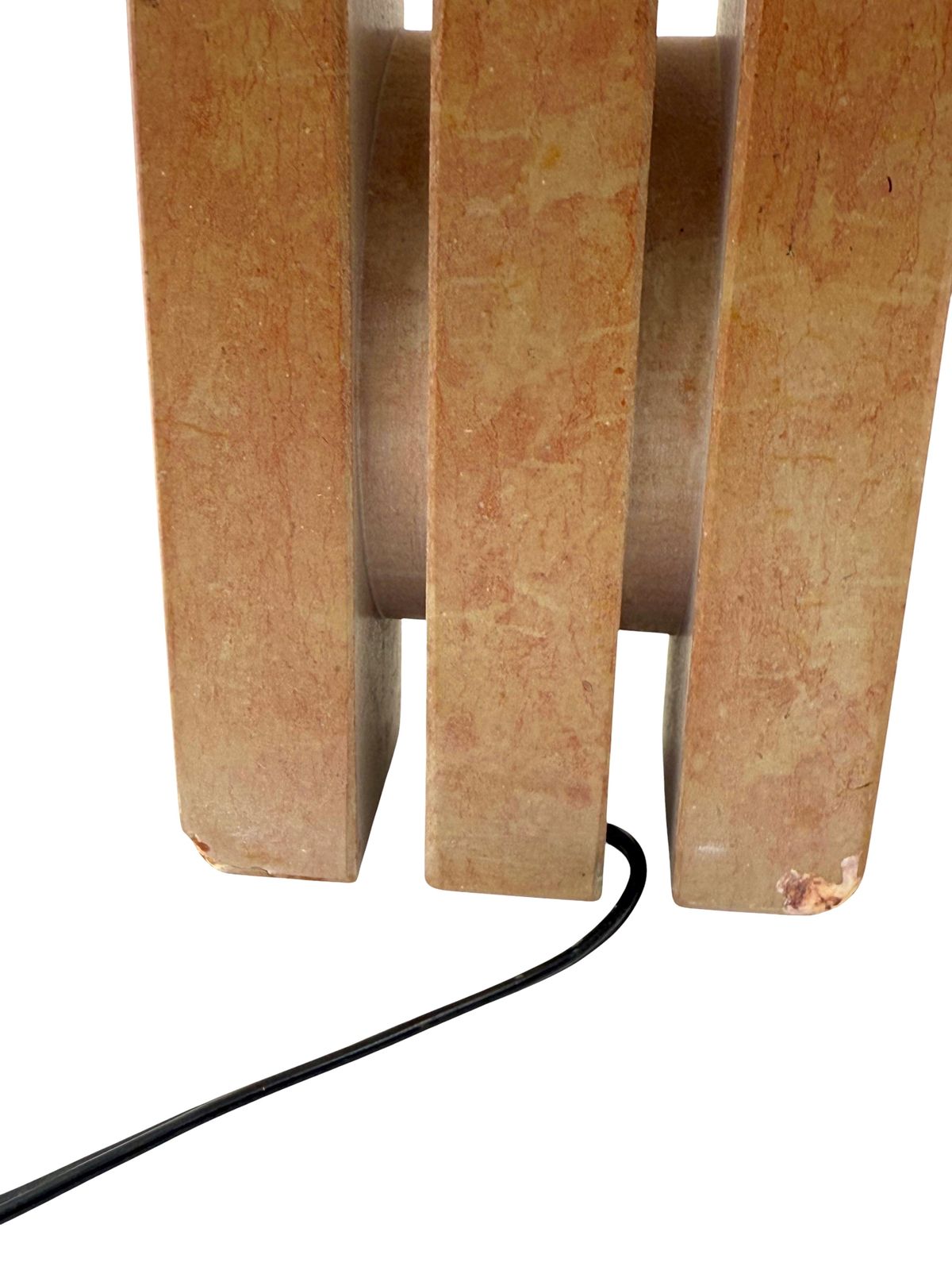 photo furniture Hollywood Regency Pink Marble Set Of 2 Table Lamps, France 1970s