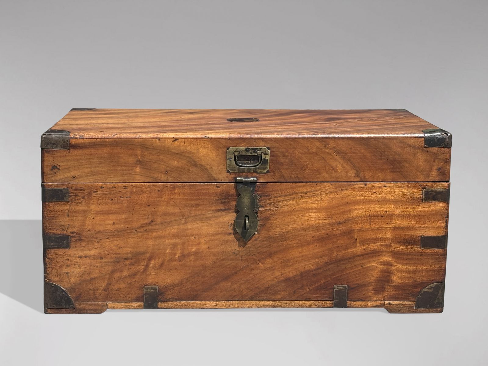 Mid 19th Century Camphor Wood Traveling Trunk With Fitted Interior photo vinterior
