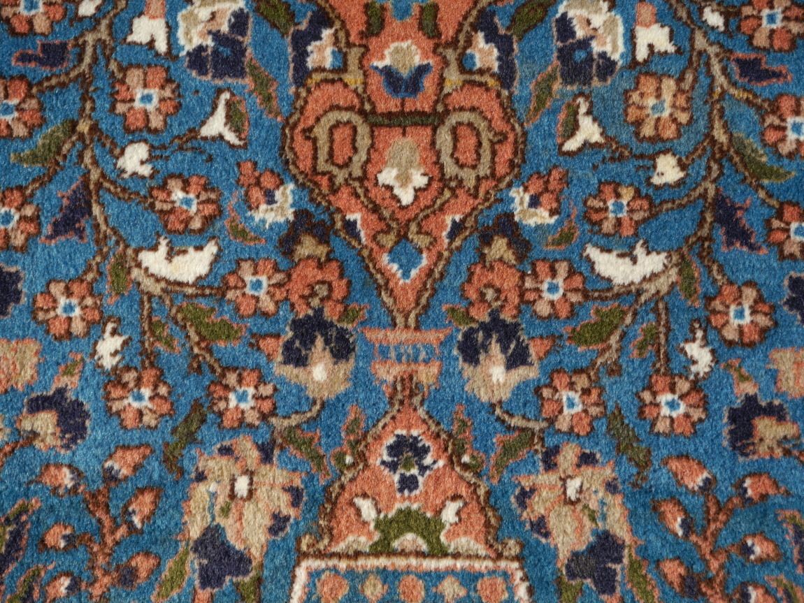 Vintage Kashmir Wool Rug – Prayer Design With Tree Of Life | 92 X 62 Cm photo 295.0