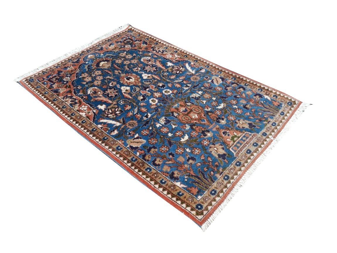 photo furniture Vintage Kashmir Wool Rug – Prayer Design With Tree Of Life | 92 X 62 Cm