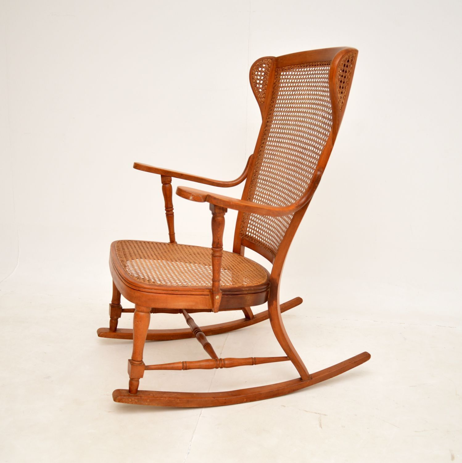 Antique Bentwood Cane Rocking Chair photo for sale
