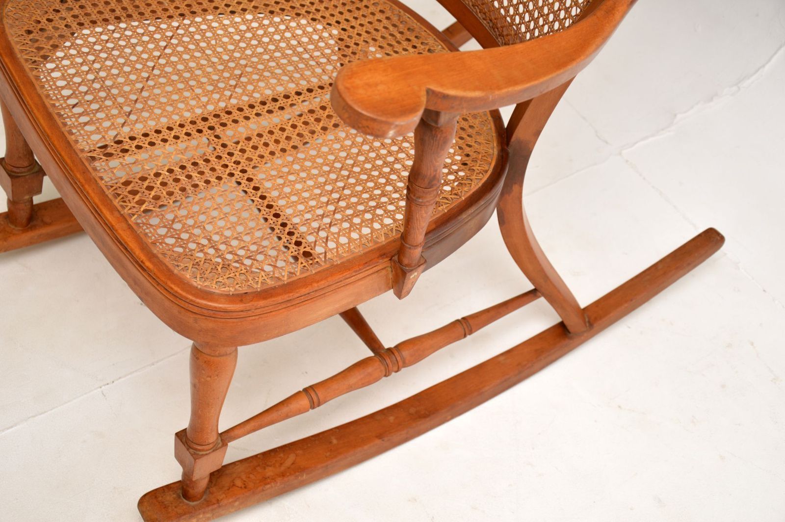 photo furniture Antique Bentwood Cane Rocking Chair
