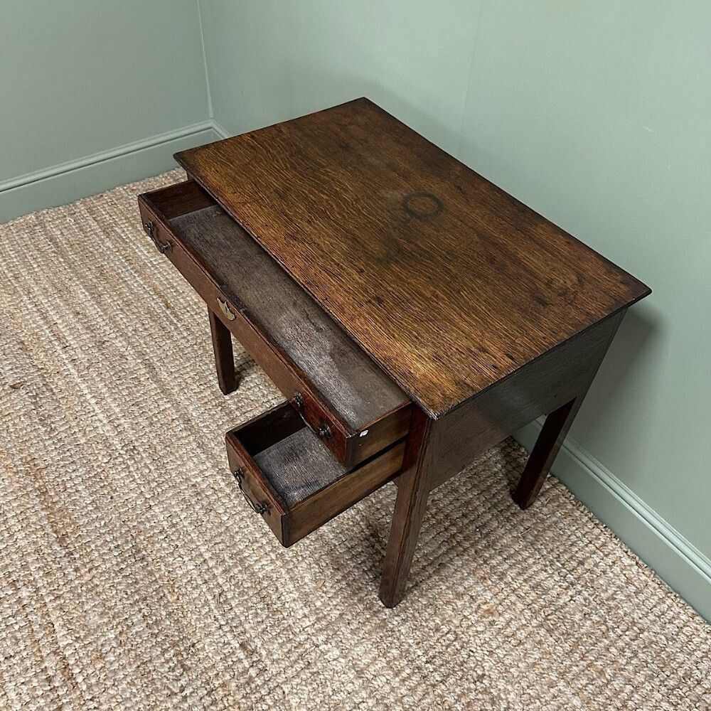 Country House 18th Century Antique Oak Side Table photo furniture