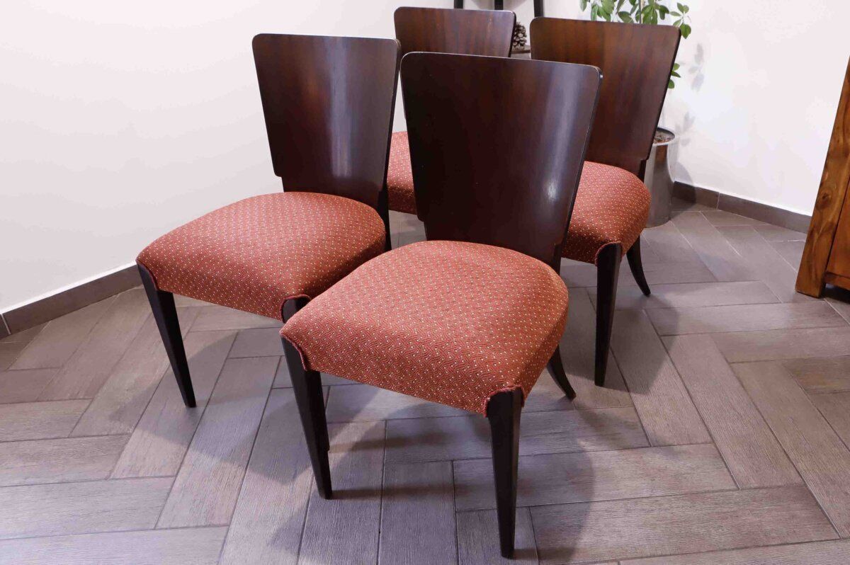 Set Of 4 Lollipop Dining Chairs H 214 By Jindřich Halabala