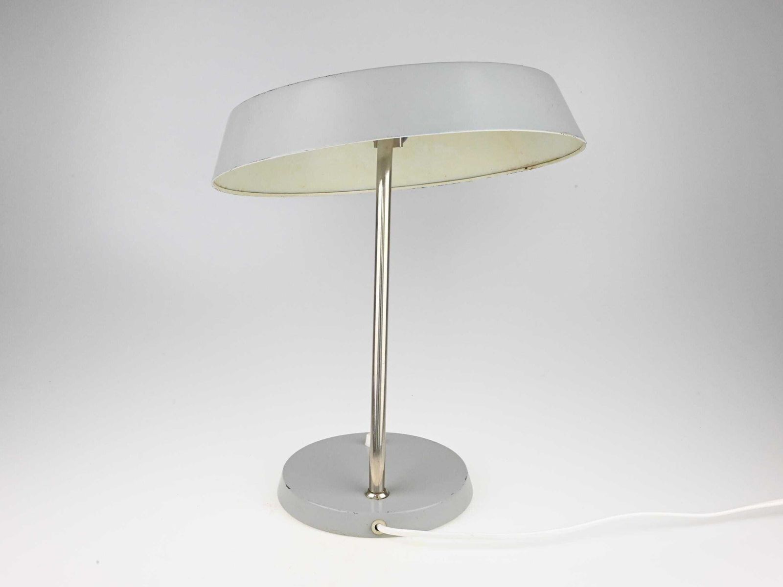 Vintage German Gray Table Lamp By Veb Leuchtenbau, Desk Lamp, Mid Century Lamp, Gray Lamp, Mid Century Lighting, Table Lamp, Desk Light photo buy