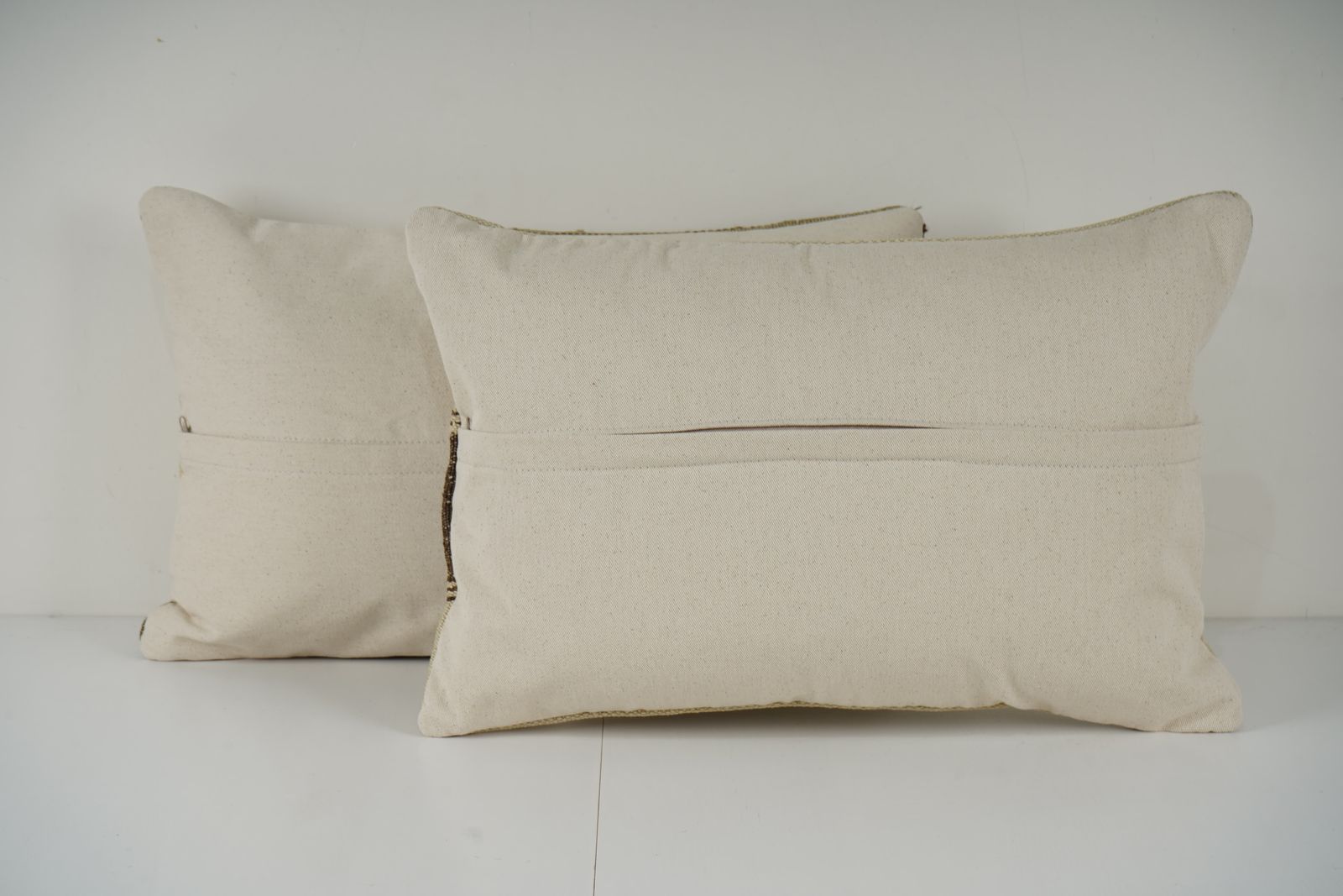 Hemp Kilim Pillow, Minimalist Handmade Lumbar Cushion With Distinctive Details, Stylish Decorative Pillow For Living Room Gift photo furniture