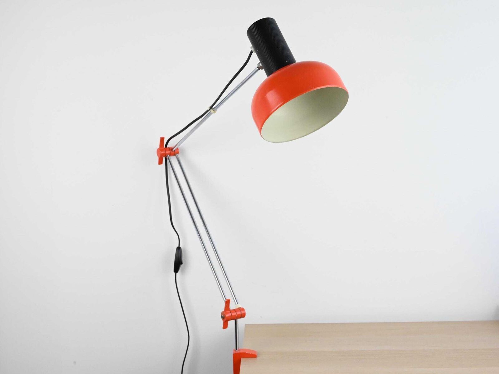 Vintage Napako Industrial Desk Lamp By Josef Hurka, Industrial Desk Lamp, Industrial Lamp, Architect Lamp, Desk Lamp, Mid Century Lamp photo for sale