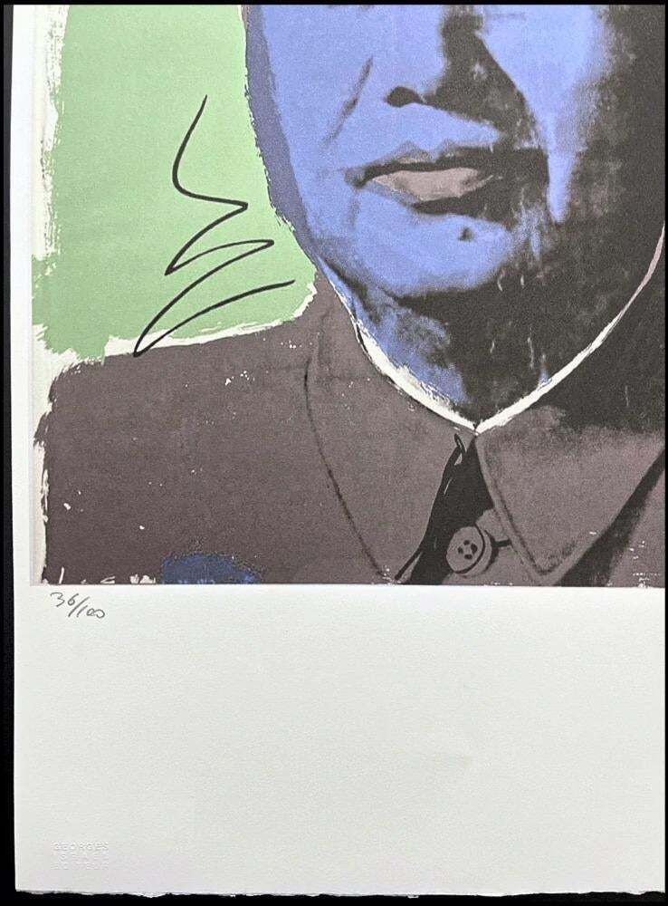 After Andy Warhol, Mao Zedong Green Gray, 1980s, Lithograph photo for sale