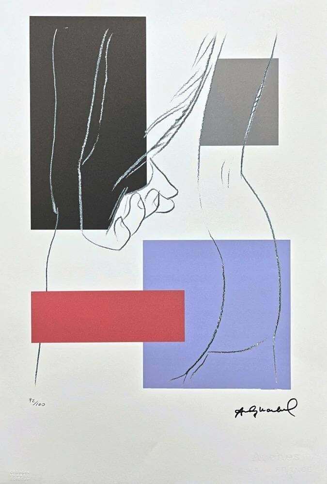 After Andy Warhol, Male Torso Blue Red, 1980s, Lithograph