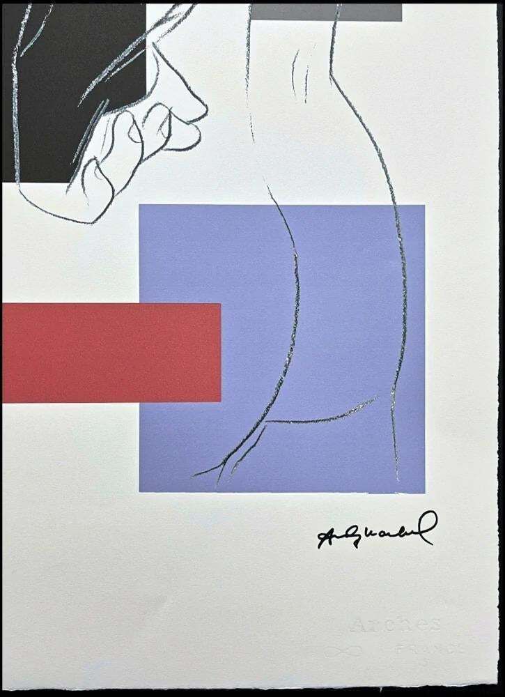 After Andy Warhol, Male Torso Blue Red, 1980s, Lithograph photo Art