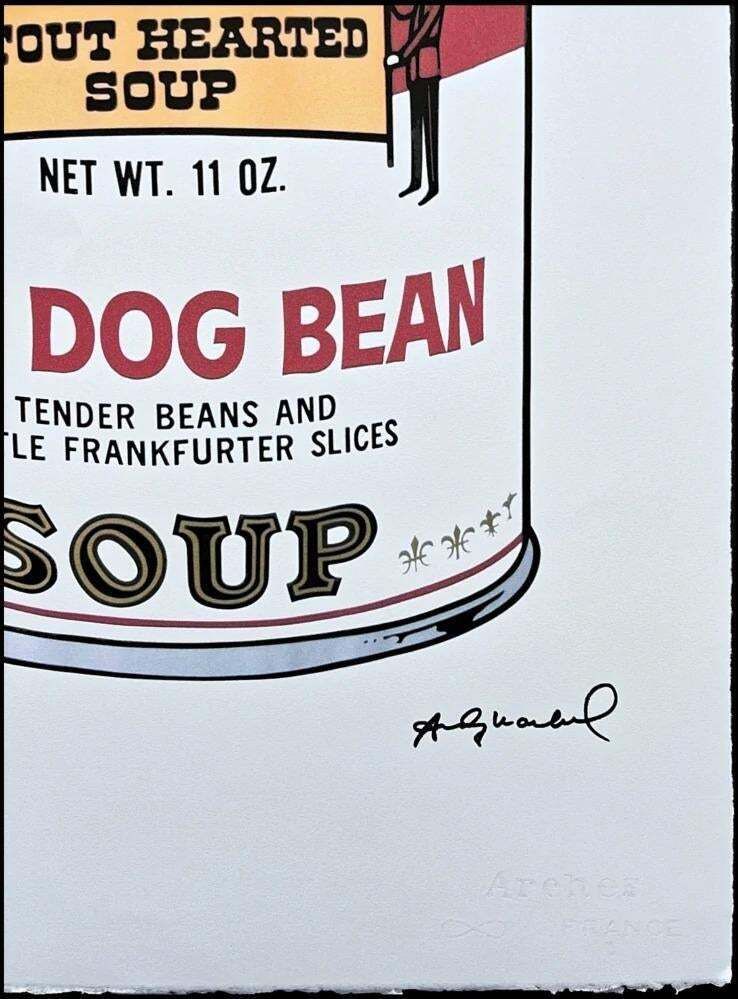 After Andy Warhol, Campbell's Soup Hot Dog Bean II, 1980s, Lithograph photo for sale