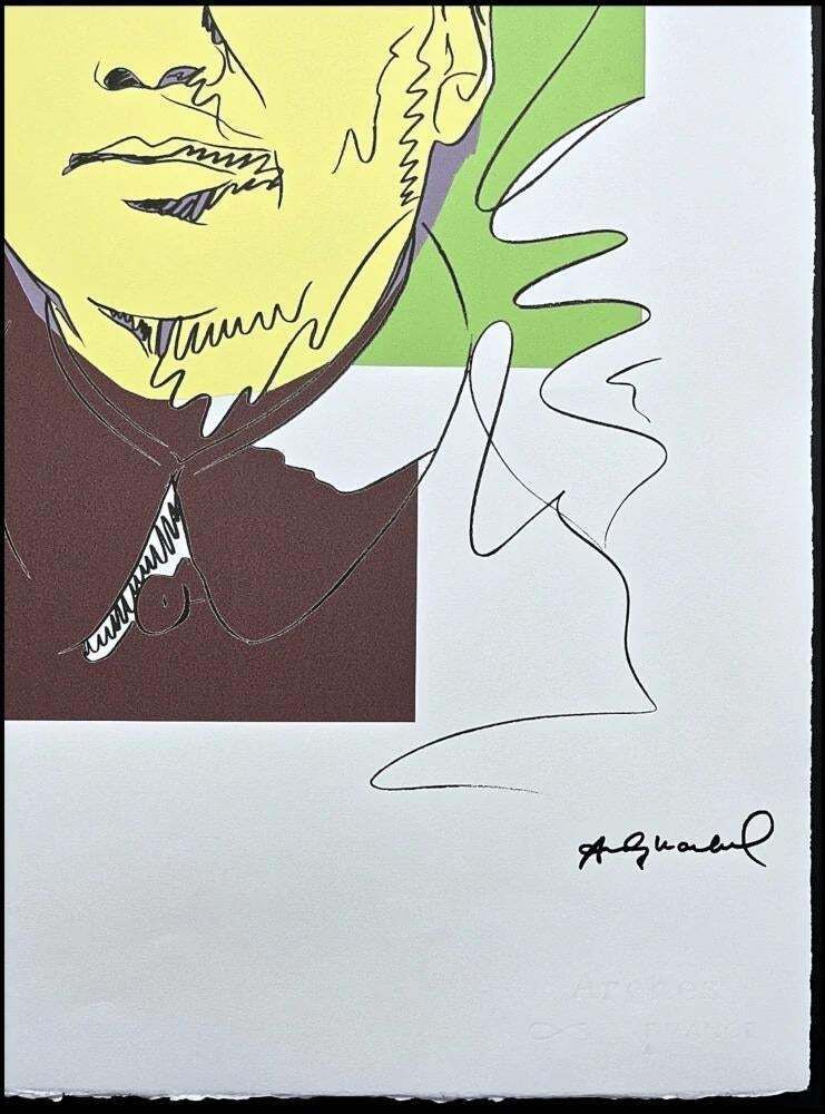 After Andy Warhol, Mao Zedong Drawing Yellow, 1980s, Lithograph photo Art