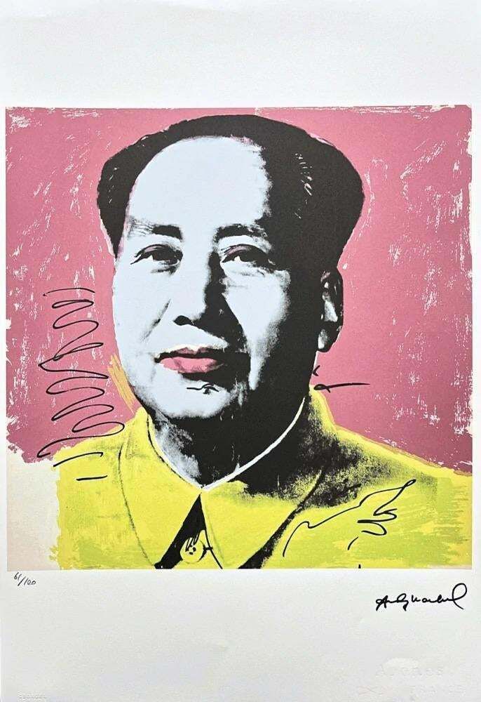 After Andy Warhol,Mao Zedong Pink Yellow, 1980s, Lithograph
