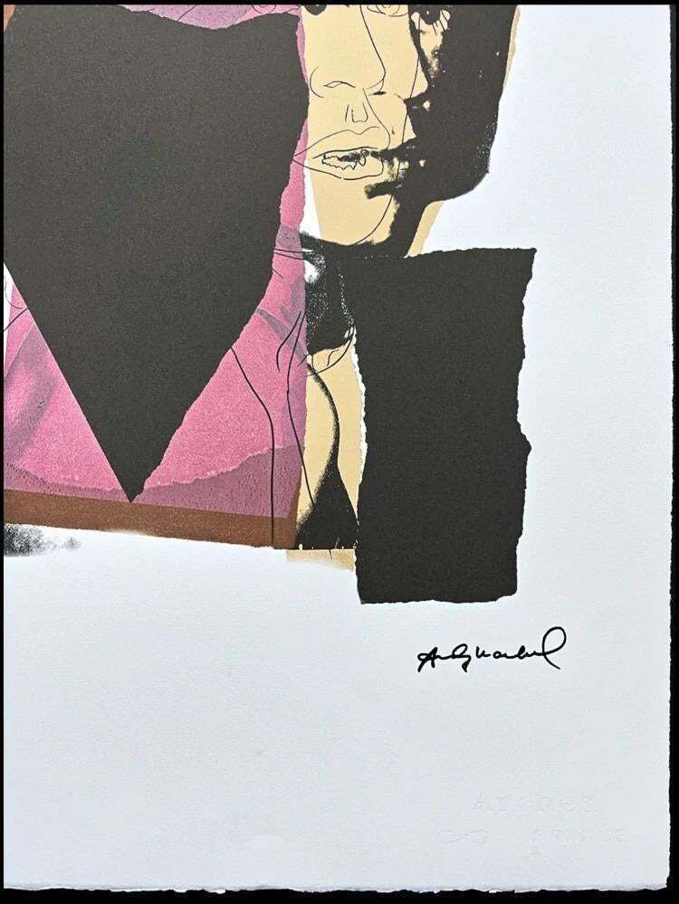 After Andy Warhol,Mick Jagger Pink Black , 1980s, Lithograph photo Art